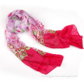 Beautiful red and elegant plain white silk scarf for painting